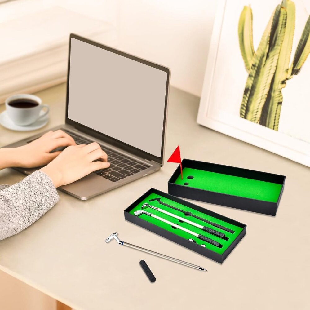 NEW Golf Pens Golfing Golfer Gag Gift Set Desk Accessories Decor Table Game Mini - Picture 4 of 13
